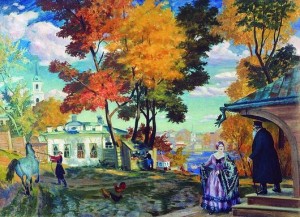Картина Бориса Кустодиева «Осень»