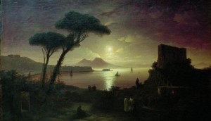 картины Айвазовского «Неаполитанский залив в лунном свете»