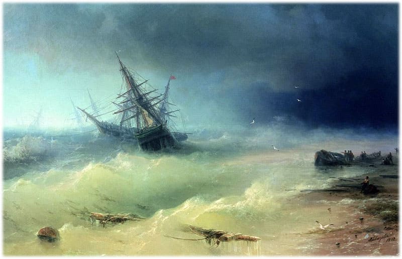 Сочинение по картине «Буря на море Ивана Айвазовского»