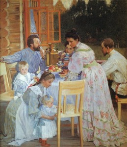 Сочинение по картине Б.М. Кустодиева «На террасе»