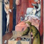Описание картины Иеронима Босха Смерть и скупец