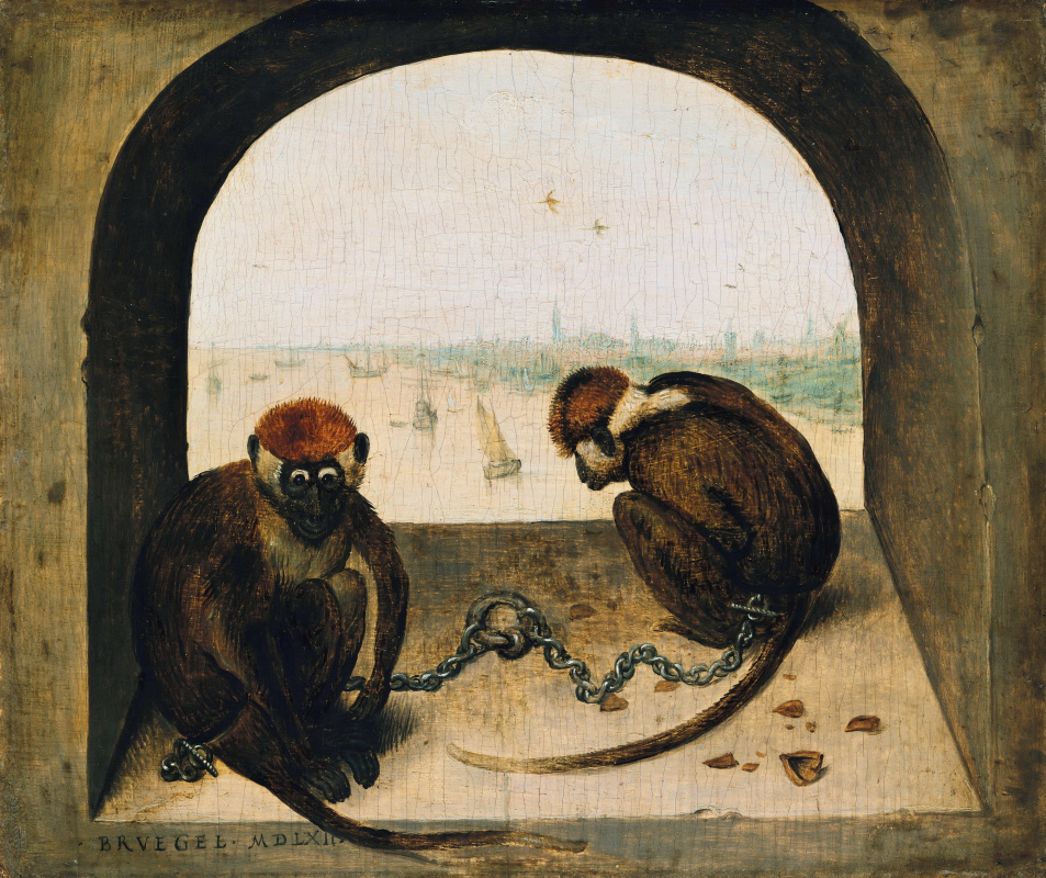 Описание картины Питера Брейгеля Старшего Две обезьяны