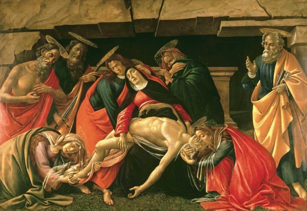 Описание картины Сандро Боттичелли Оплакивание Христа. Пьета