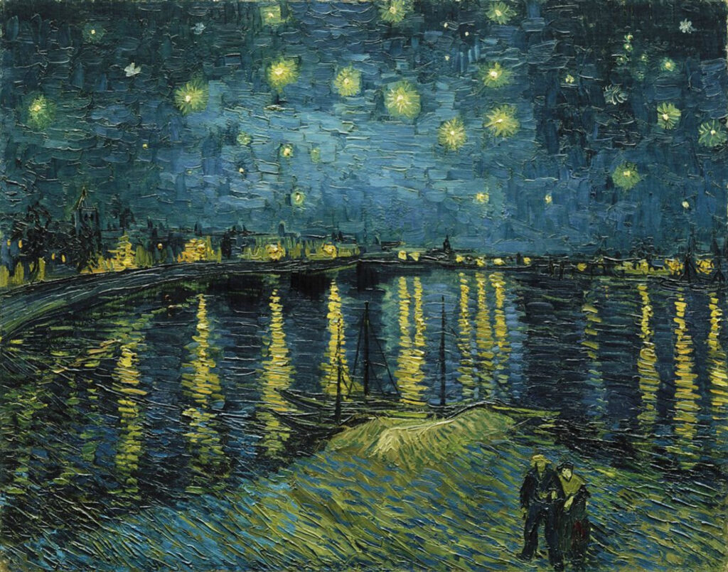 Описание картины Ван Гога Звездная ночь над Роной