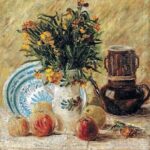 Описание картины Винсента Ван Гога Ваза с цветами кофейником и фруктами