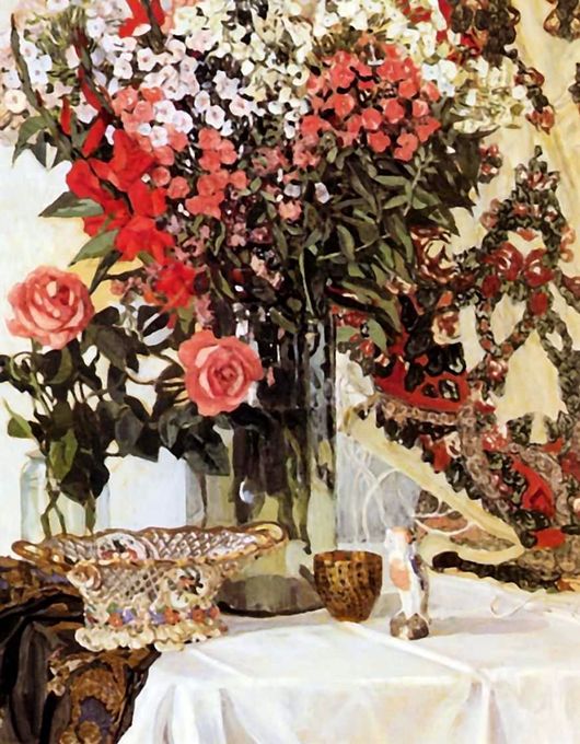 Анализ картины Александра Головина Цветы в вазе