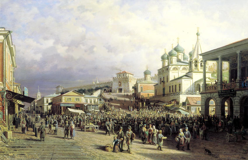 Анализ картины Петра Верещагина Рынок в Нижнем Новгороде