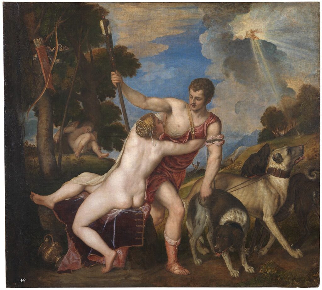 Анализ картины Тициана Венера и Адонис