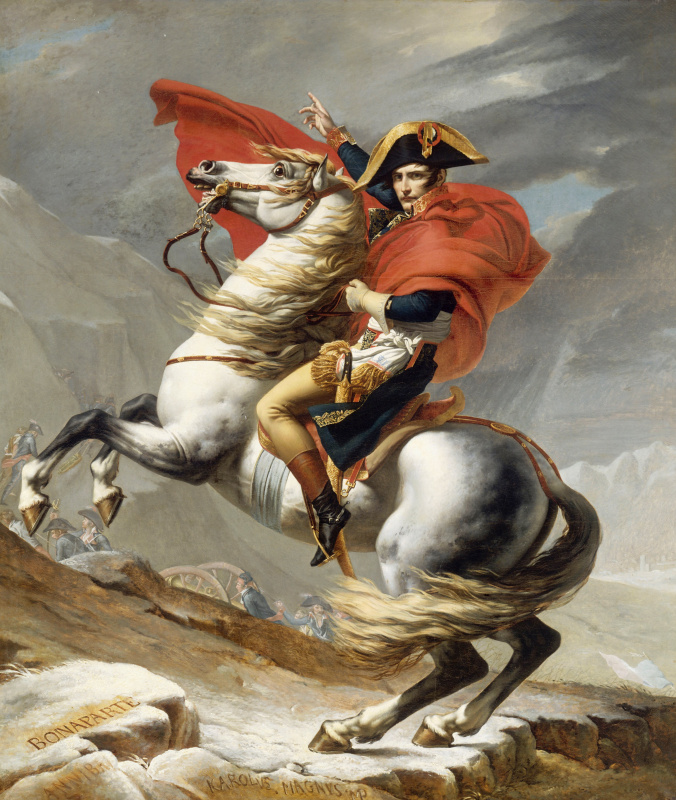 Анализ картины Жака-Луи Давида Наполеон на перевале Сен-Бернард