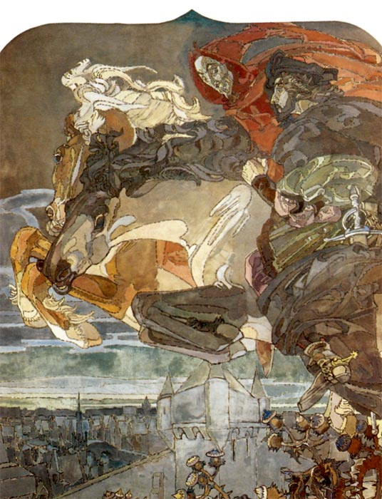 Картина Михаила Врубеля Полет Фауста и Мефистофеля