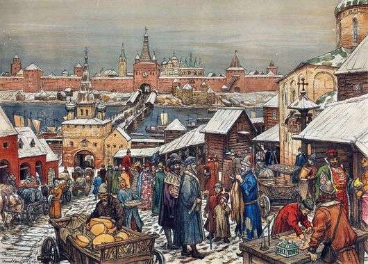 Картина Виктора Васнецова Новгородский торг