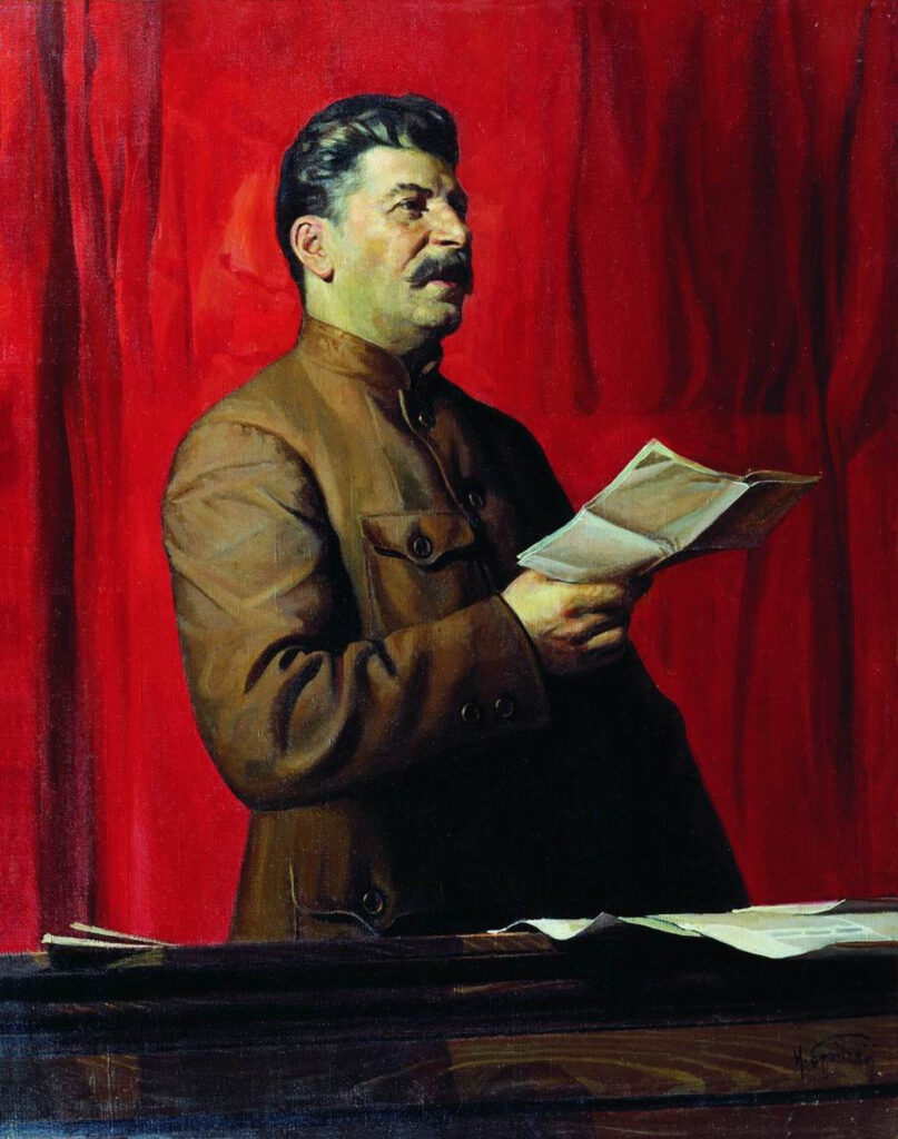 Описание картины Исаака Бродского Портрет Сталина