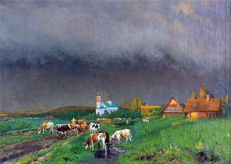 Анализ картины Александра Маковского Перед грозой (Пейзаж с коровами)