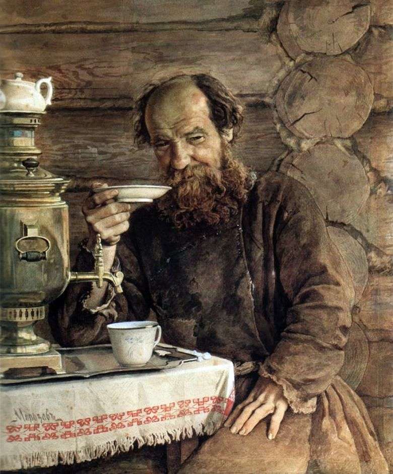 Анализ картины Александра Морозова За чаепитием