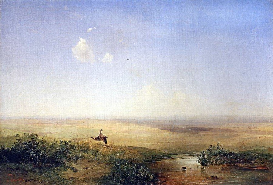 Анализ картины Алексея Кондратьевича Саврасова Степь днём (1875)