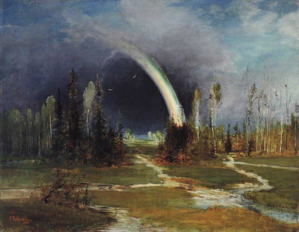 Анализ картины Алексея Саврасова Пейзаж с радугой