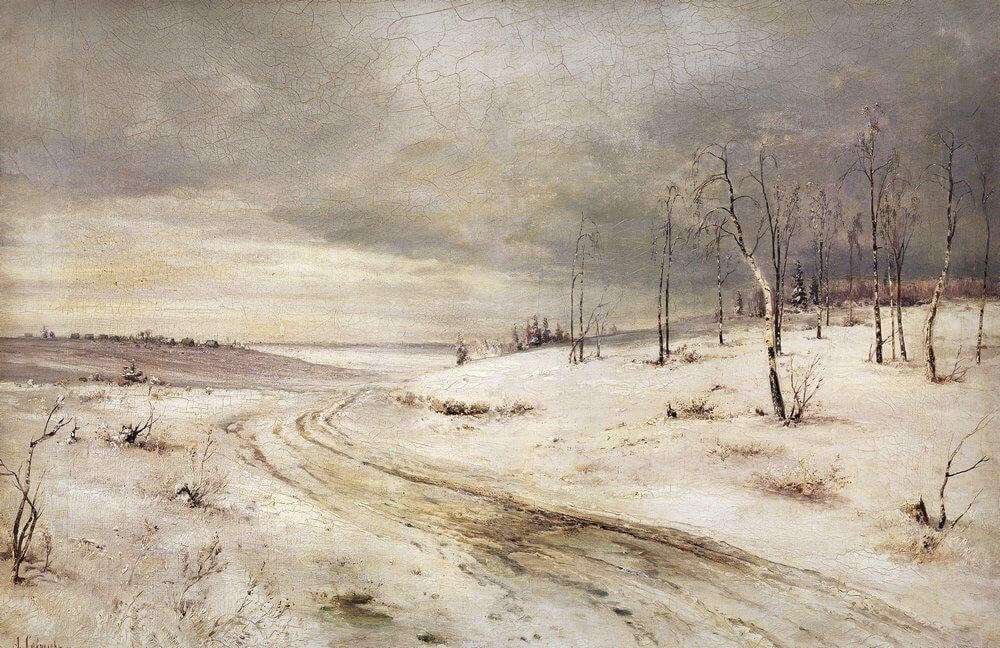 Анализ картины Алексея Саврасова Зимняя дорога