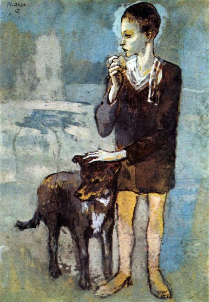 Анализ картины Пабло Пикассо Мальчик с собакой