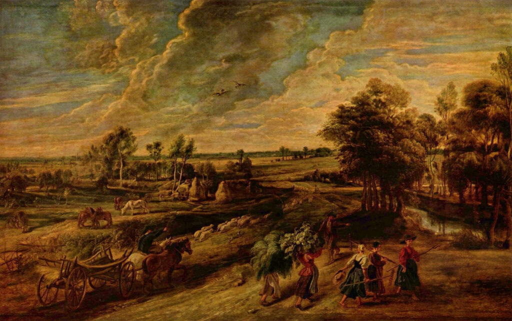 Анализ картины Питера Рубенса Возвращение крестьян с поля