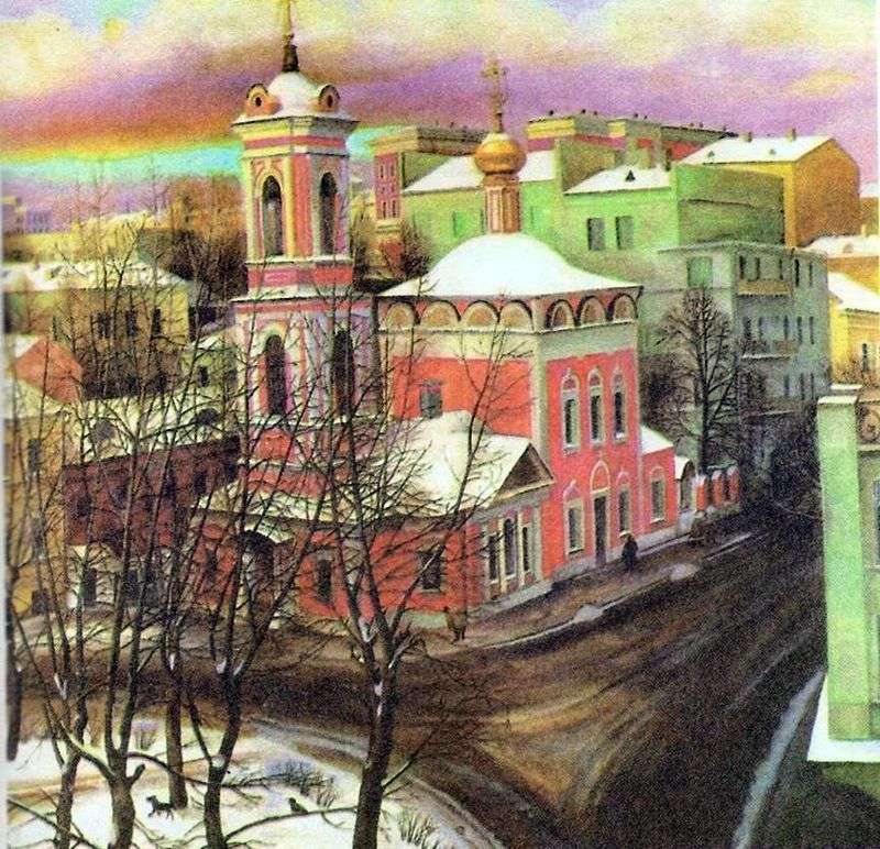 Анализ картины Татьяны Назаренко Церковь вознесения на улице Нежданова