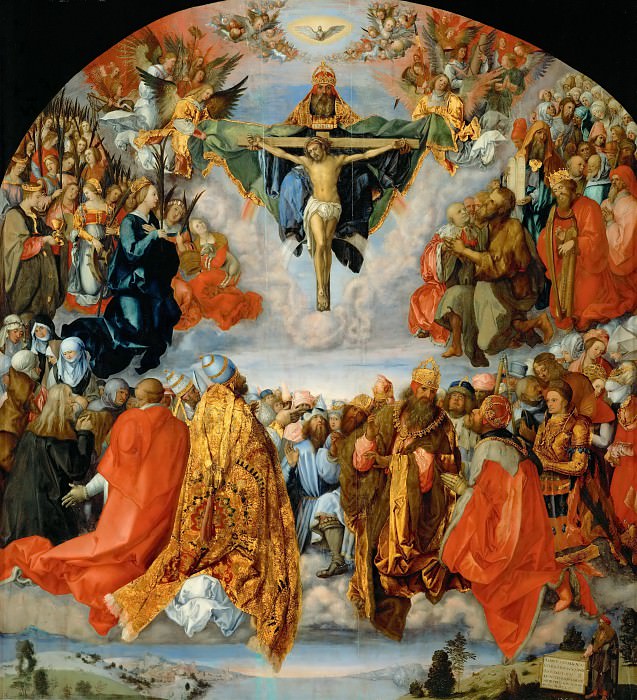 Картина Альбрехта Дюрера Поклонение Святой Троице (1511г.)