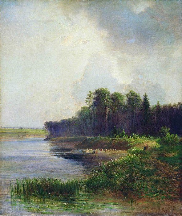 Картина Алексея Саврасова Берег реки