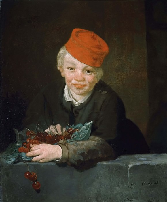 Картина Эдуарда Мане Мальчик с вишнями