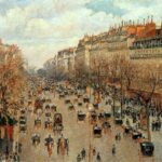 Картина Камиля Писсарро Бульвар Монмартр в Париже