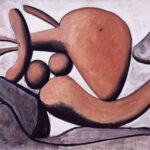 Картина Пабло Пикассо Девушка бросающая камень