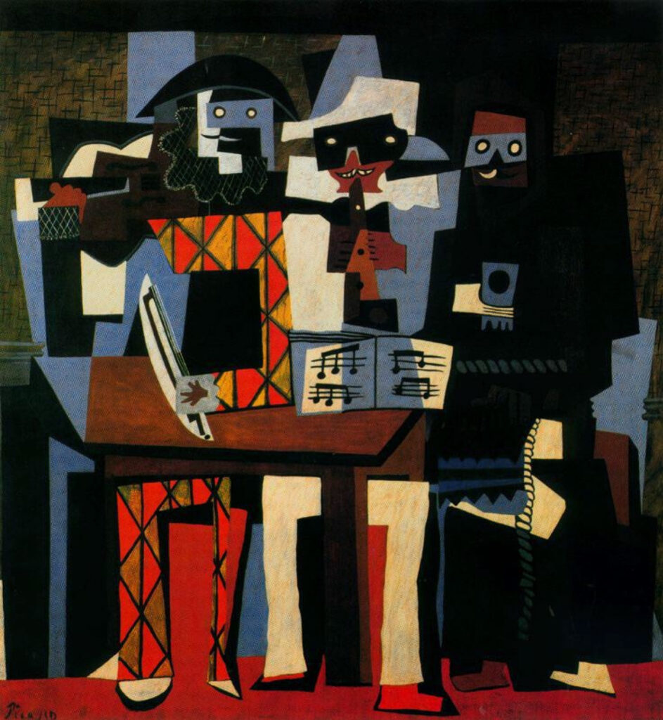 Картина Пабло Пикассо Три музыканта