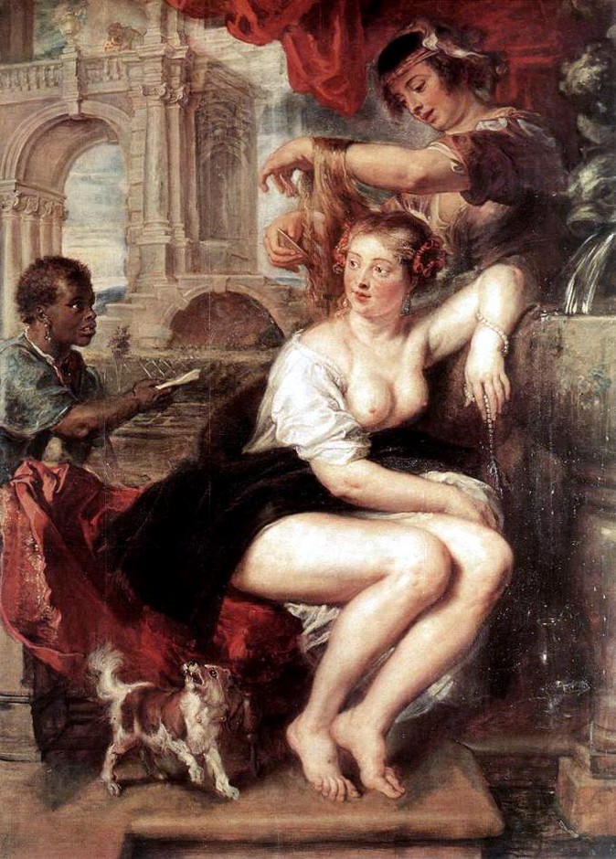 Картина Питера Рубенса Вирсавия у фонтана
