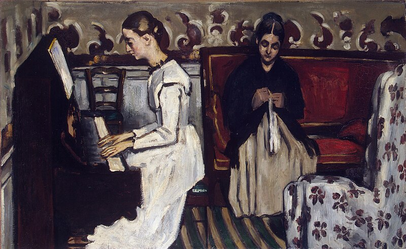 Картина Поля Сезанна Девушка за пианино