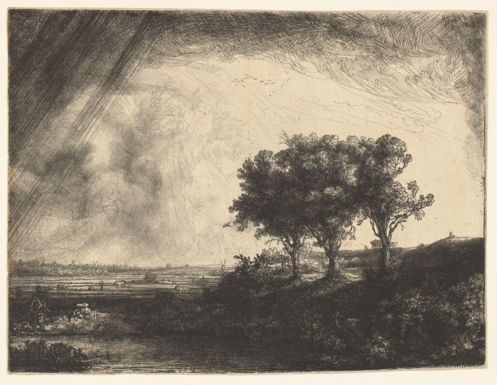 Картина Рембрандта Три дерева