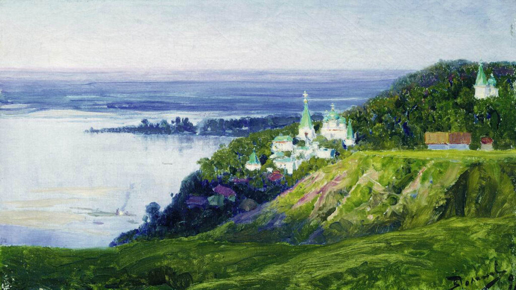 Картина Василия Поленова Монастырь над рекой