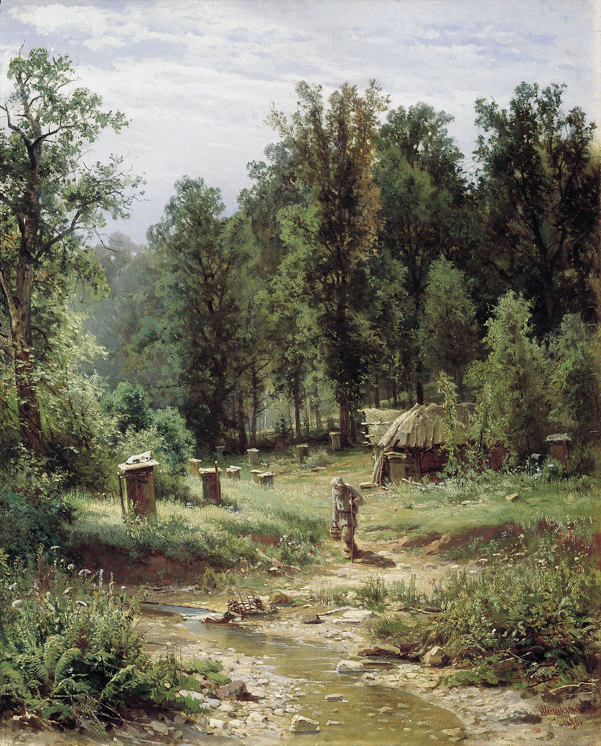 Как называется картина русского художника. Картина Шишкина пасека в лесу. Шишкин и.и пасека в лесу 1876.