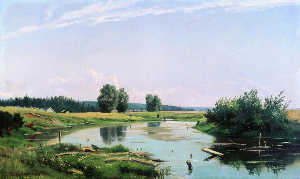 Анализ картины Ивана Шишкина Пейзаж с озером