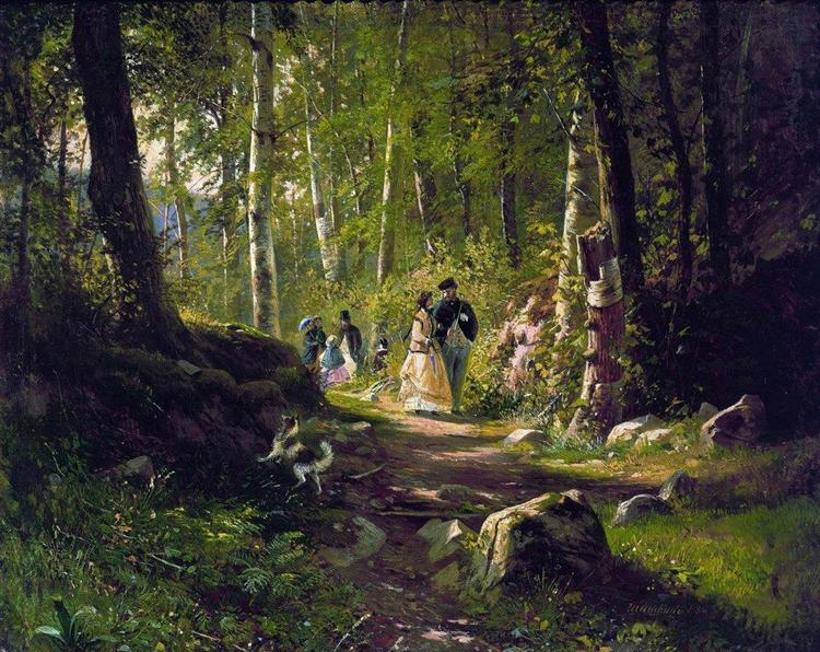 Анализ картины Ивана Шишкина Прогулка по лесу