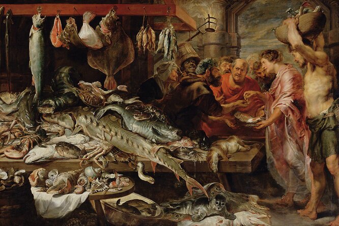 Картина Франса Снейдерса Рыбная лавка