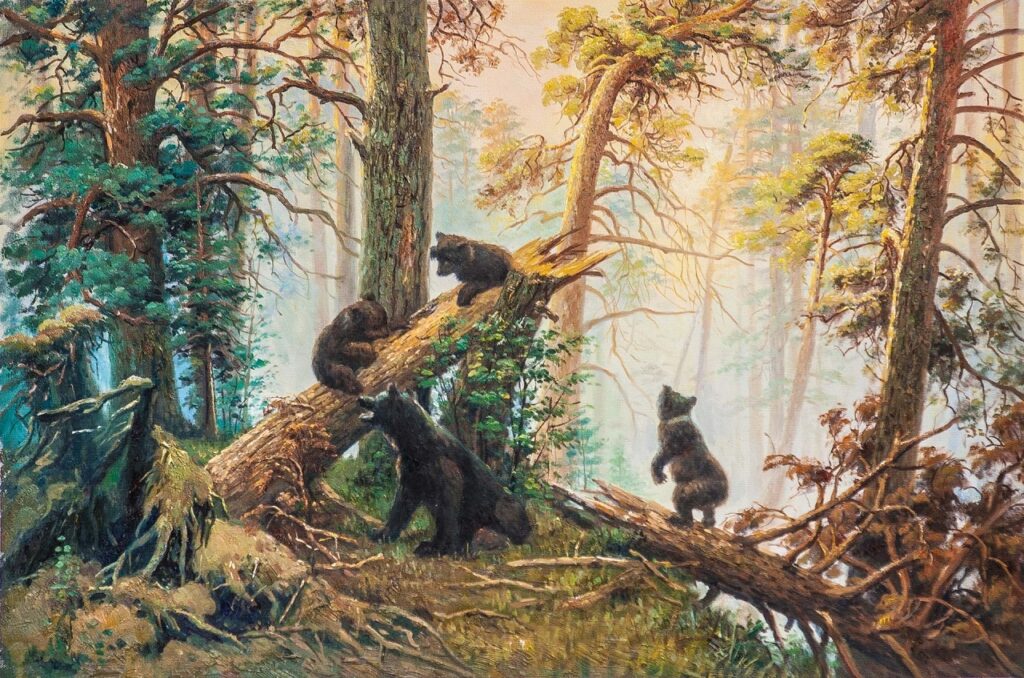 Картина Ивана Шишкина Утро в сосновом лесу