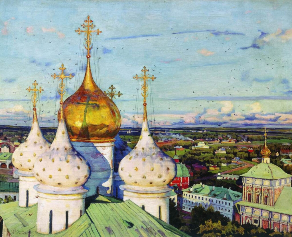 Картина Константина Юона Купола и ласточки