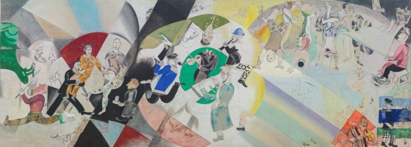 Картина Марка Шагала Введение в Еврейский театр